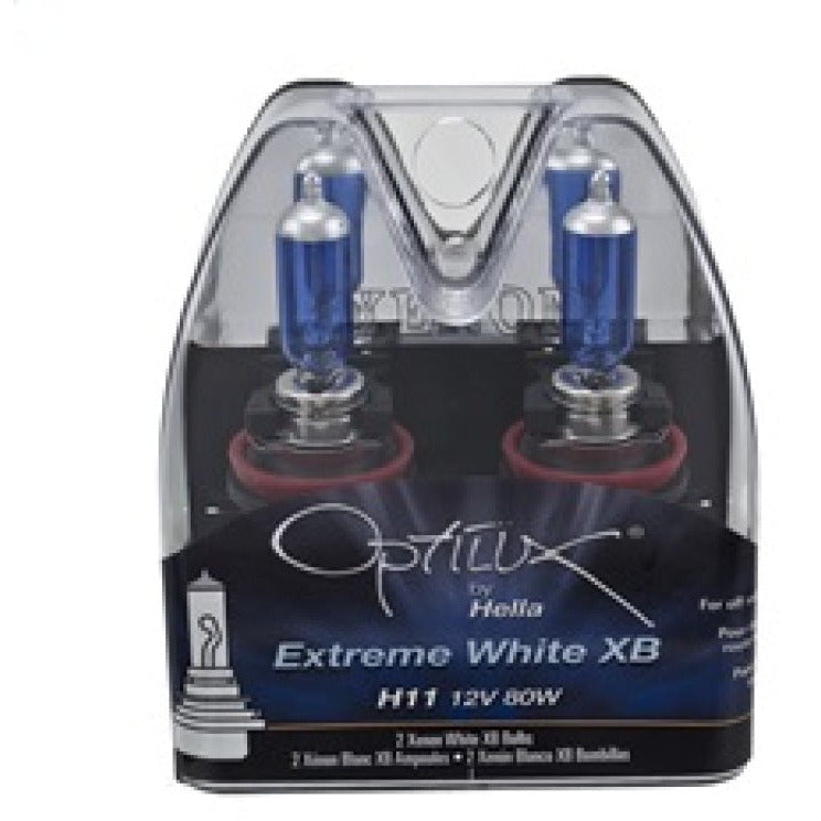 Hella Optilux XB Extreme Type H11 12V 80W Blue Bulbs - Pair Hella Bulbs