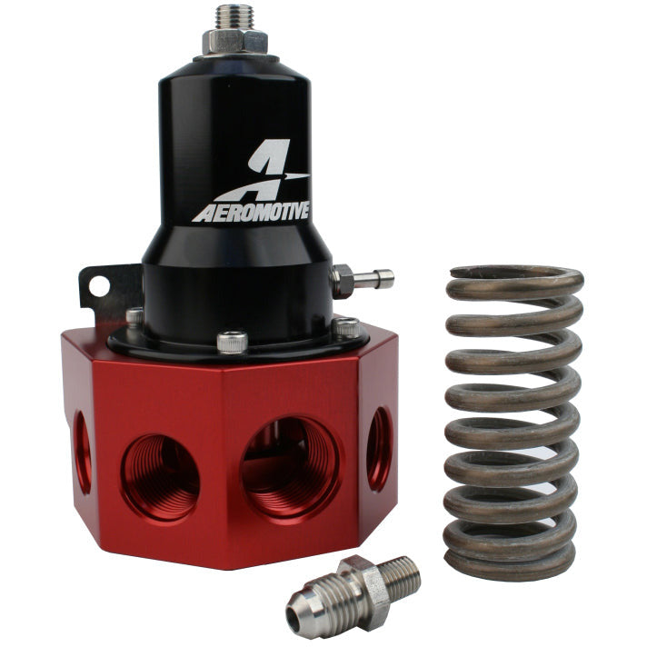 Aeromotive Regulator - 30-120 PSI - .500 Valve - 4x AN-08 and AN-10 inlets / AN-10 Bypass Aeromotive Fuel Pressure Regulators