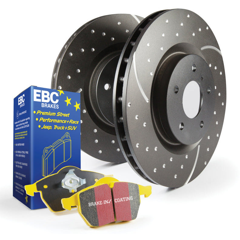 EBC S5 Kits Yellowstuff Pads and GD Rotors EBC Brake Rotors - Slot & Drilled