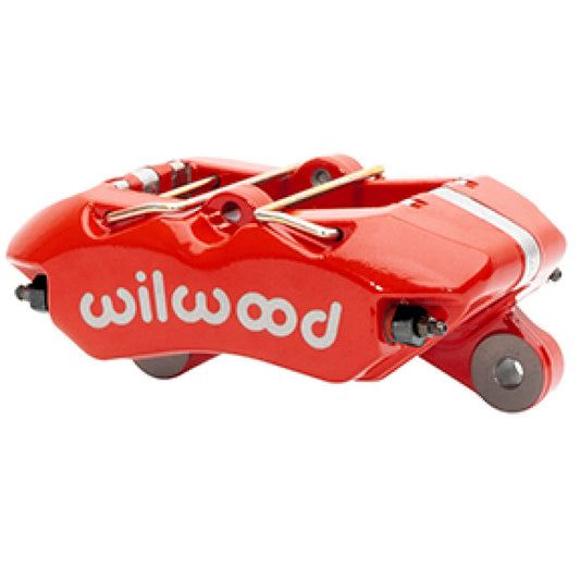 Wilwood Caliper-Forged Dynapro 5.25in Mount/ 4 - 1.98in Pistons/ .81in x 13.06in. Rotor - Red Wilwood Brake Calipers - Perf