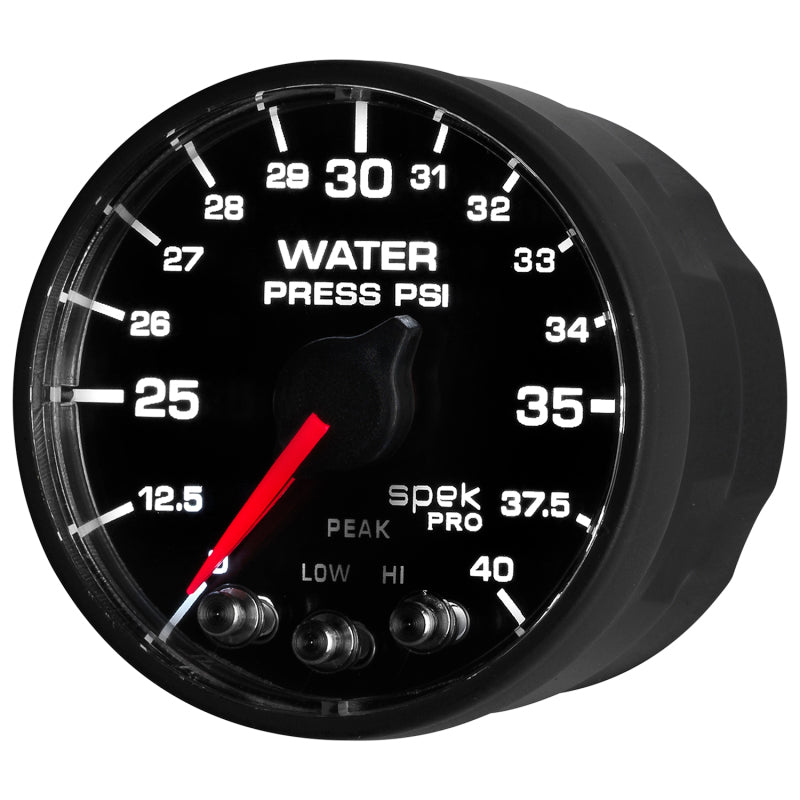 Autometer Spek-Pro - Nascar 2-1/16in Water Press 0- 40 psi Bfb AutoMeter Gauges