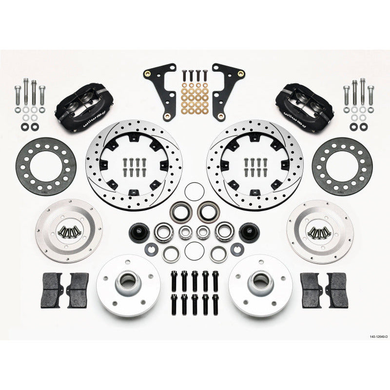 Wilwood Forged Dynalite Front Kit 11.75in Drilled 41-55 Cadillac Wilwood Big Brake Kits