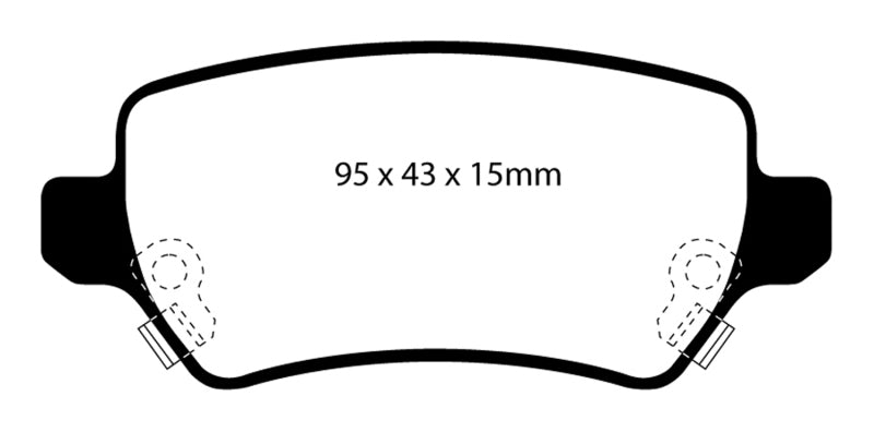 EBC 08-09 Saturn Astra 1.8 Greenstuff Rear Brake Pads