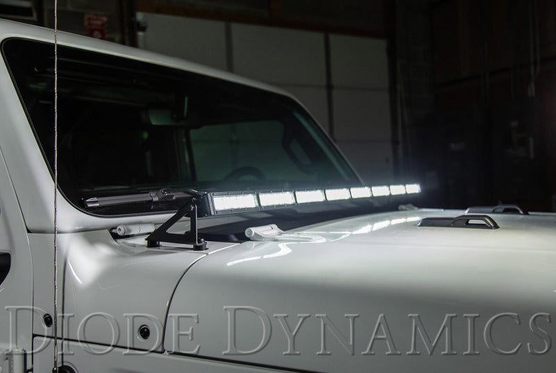 Diode Dynamics 18-21 Jeep JL Wrangler/Gladiator SS50 Hood LED Light Bar Kit - White Combo