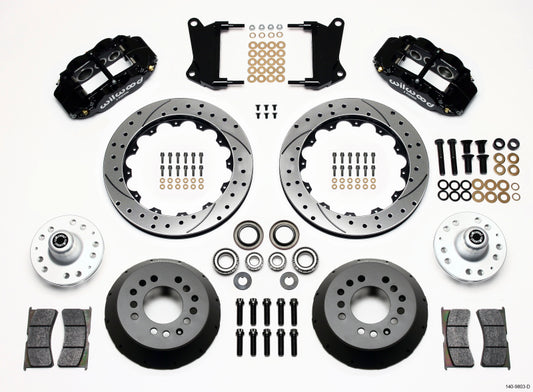 Wilwood Narrow Superlite 6R Front Hub Kit 12.88in Drilled 67-69 Camaro 64-72 Nova Chevelle