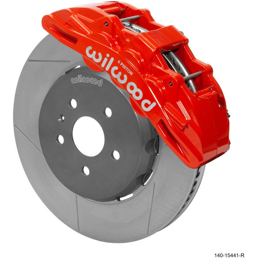 Wilwood SX6R Front Brake Kit 15in Lug Drive Red Rotor w/ Lines 16-19 Chevrolet Camaro Wilwood Big Brake Kits