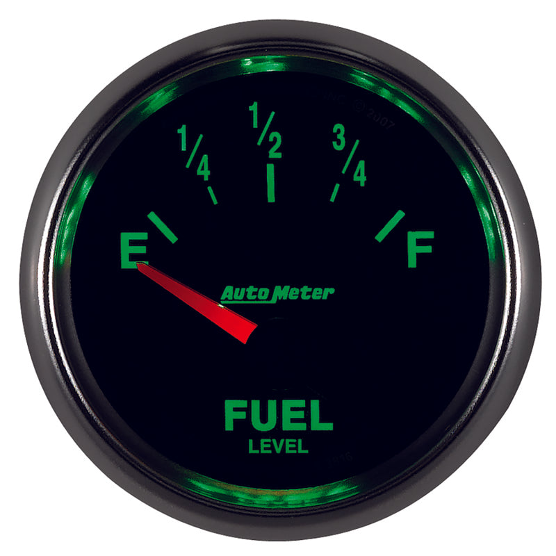 AutoMeter Gauge Fuel Level 2-1/16in. 240 Ohm(e) to 33 Ohm(f) Elec Gs AutoMeter Gauges