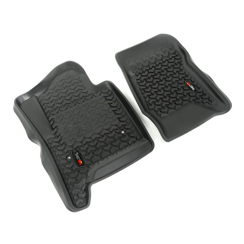 Rugged Ridge 2014-2018 GMC Sierra 1500 Front Black Floor Liner Rugged Ridge Floor Mats - Rubber