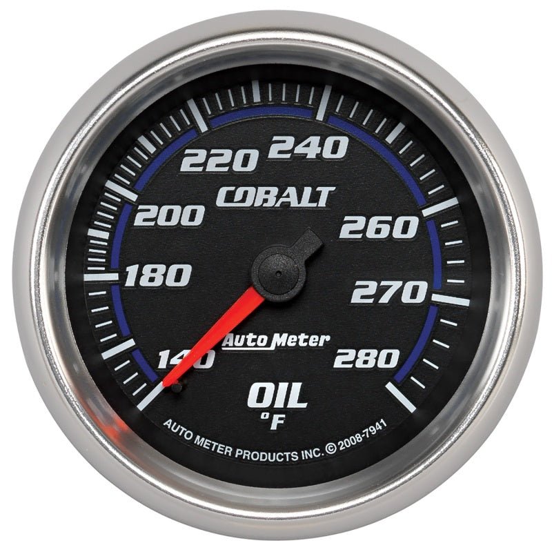 Autometer Cobalt 66.7mm 140-280 Degree F Mechanical Oil Temperature Gauge AutoMeter Gauges