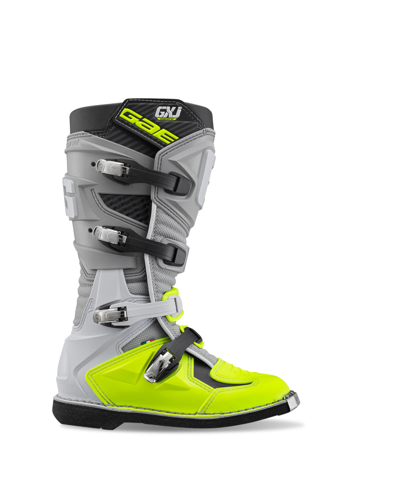 Gaerne GXJ Boot Grey/Fluorescent Yellow Size - Youth 6.5