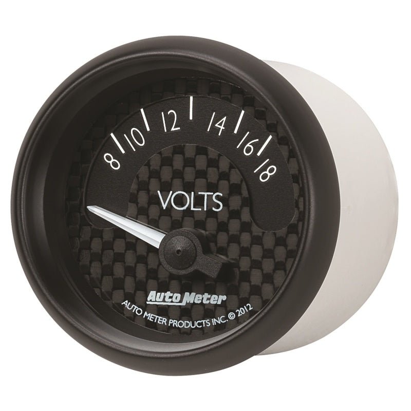 Autometer GT Series 52mm Short Sweep Electronic 8-18 Volts Voltmeter AutoMeter Gauges