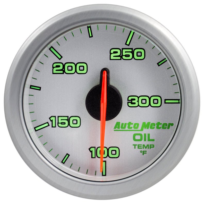 Autometer Airdrive 2-1/6in Oil Temp Gauge 100-300 Degrees F - Silver AutoMeter Gauges