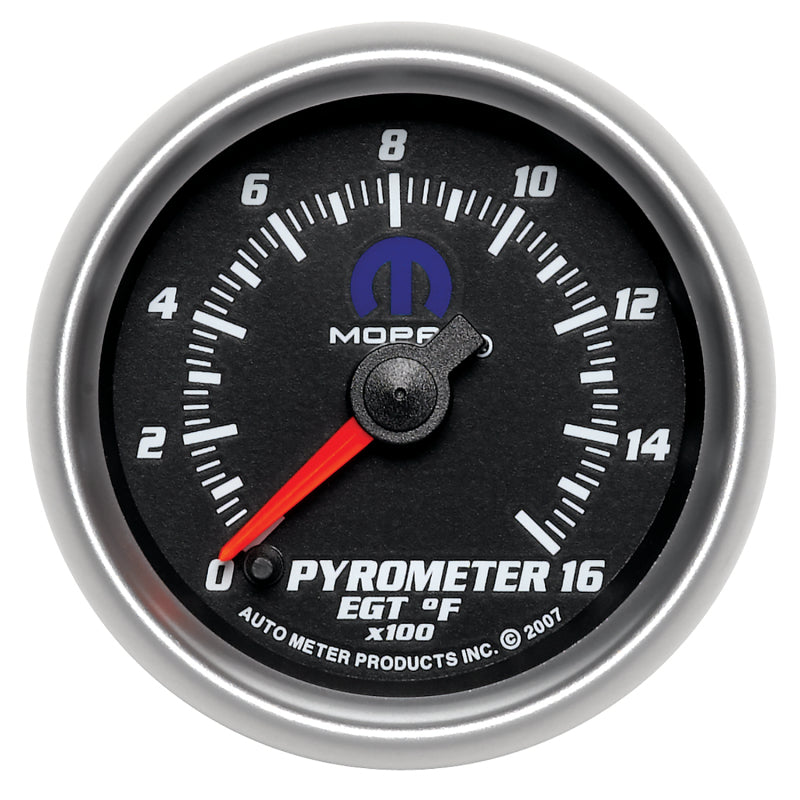 Autometer Mopar 2-1/16in 1600 Degree Digital Stepper Motor Pyrometer (EGT) Gauge - Black AutoMeter Gauges