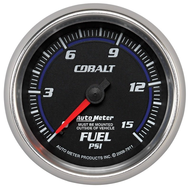 Autometer Cobalt 2-5/8in  Mechanical Fuel Pressure Gauge 0-15 PSI AutoMeter Gauges