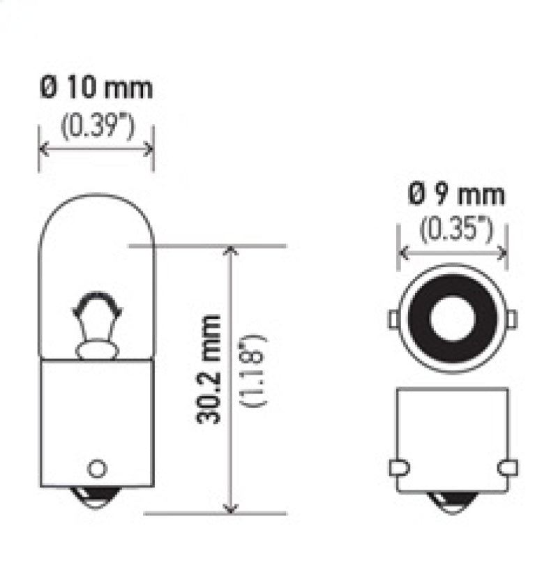 Hella Bulb 1893 12V 5W BA9s T3.25