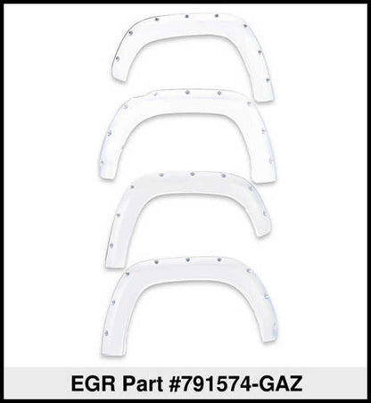 EGR 14+ Chev Silverado 6-8ft Bed Bolt-On Look Color Match Fender Flares - Set - Summit White