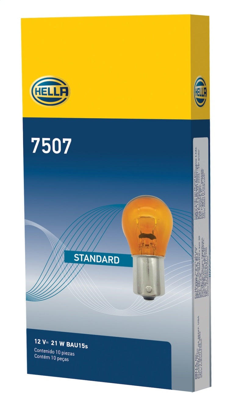 Hella Bulb 7507 12V 21W BAU15s S8 AMBER