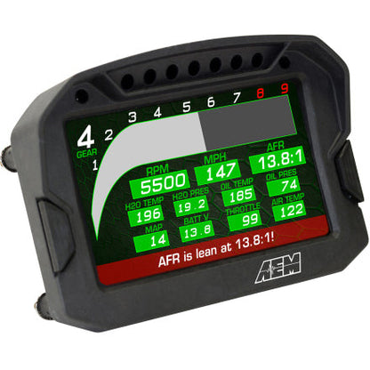 AEM CD-5LG Carbon Logging Digital Dash Display w/ Internal 10Hz GPS & Antenna AEM Gauges