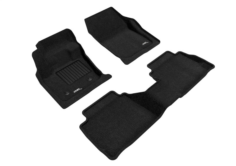 3D Maxpider 13-16 Ford Fusion Elegant 1st 2nd Row - Floor Mat Set (Black)