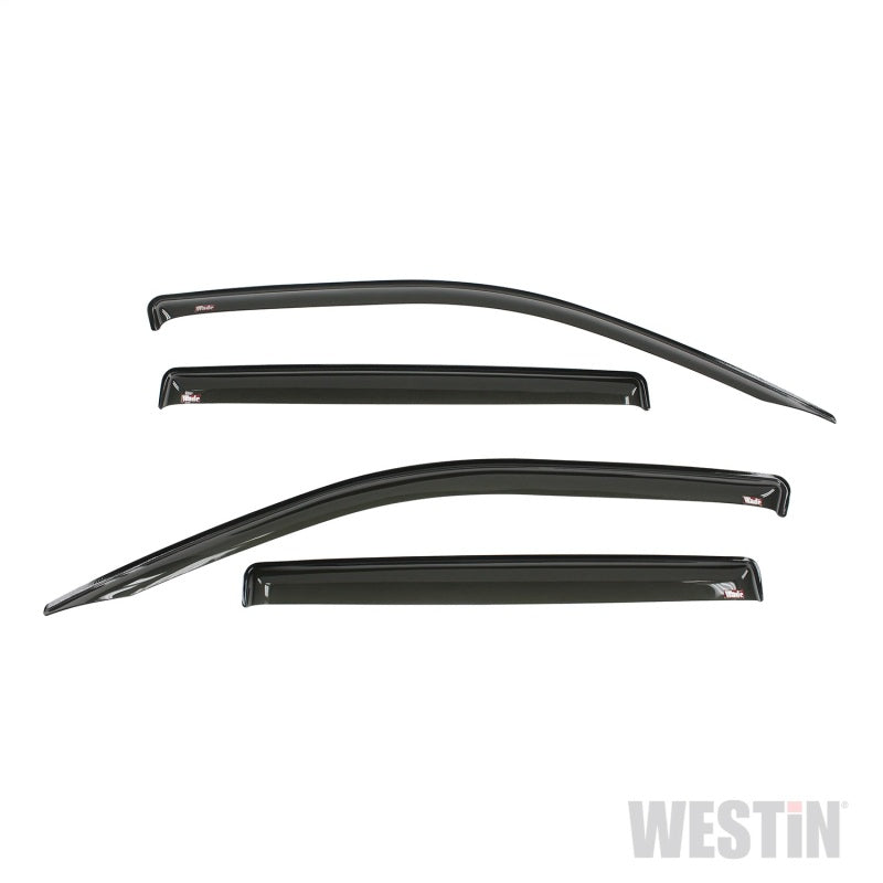 Westin 2017 Honda Ridgeline Wade Slim Wind Deflector 4pc - Smoke