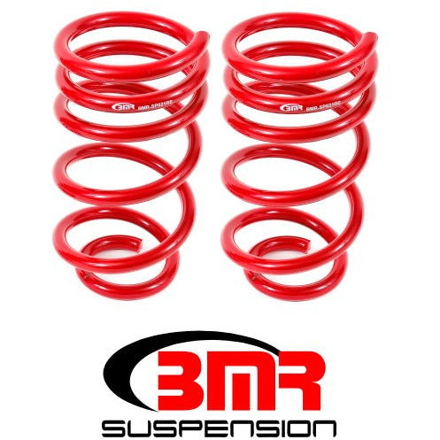 BMR 10-15 5th Gen Camaro V8 Rear Lowering Springs - Red BMR Suspension Lowering Springs