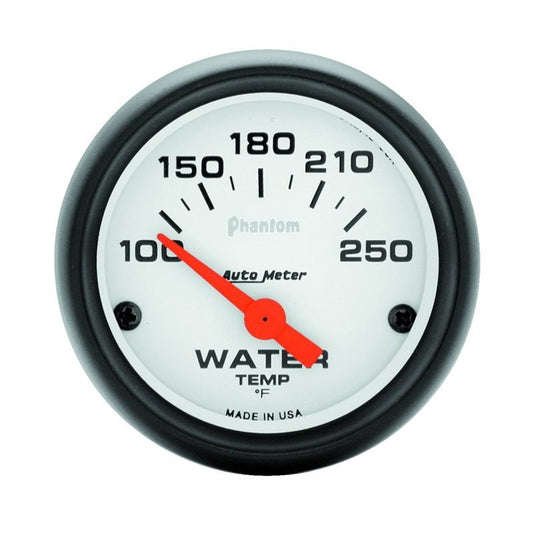 Autometer Phantom 52mm 100-250 Deg F Electronic Water Temp Gauge AutoMeter Gauges