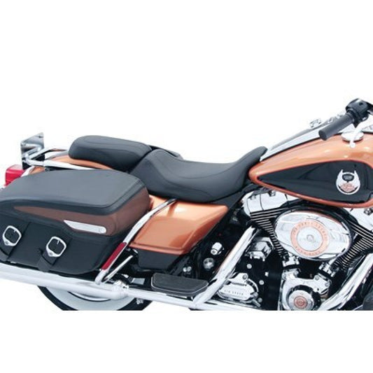 Mustang 08-21 Harley Electra Glide Std,Rd Glide,Rd King,Str Glide Tripper Pass Seat - Black