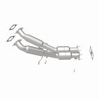 MagnaFlow Direct Fit Catalytic Converter 2008-2012 LR2 3.2 L Underbody