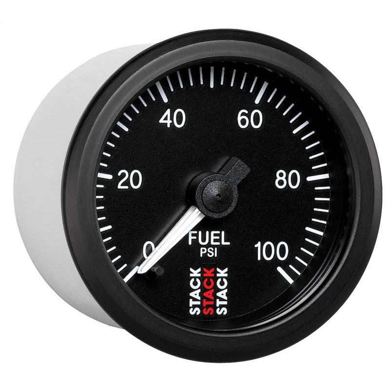 Autometer Stack 52mm 0-100 PSI 1/8in NPTF Male Pro Stepper Motor Fuel Pressure Gauge - Black AutoMeter Gauges