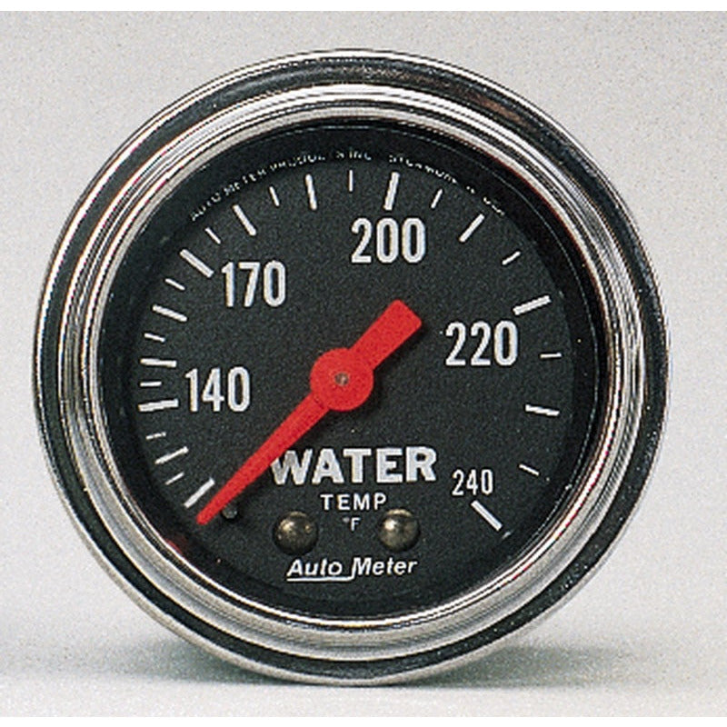 AutoMeter Gauge Water Temp 2-1/16in. 120-240 Deg. F Mechanical Traditional Chrome AutoMeter Gauges