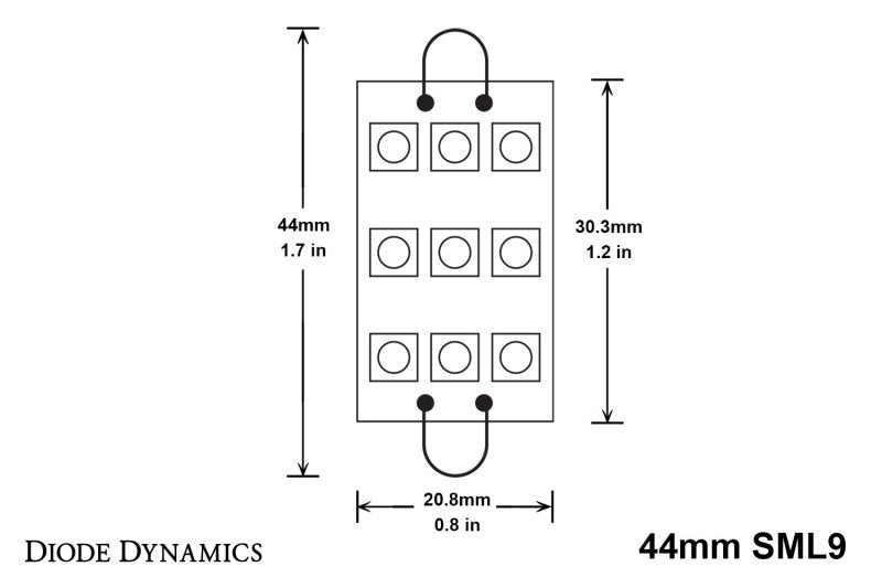 Diode Dynamics 44mm SML9 LED Bulb - Amber (Single)