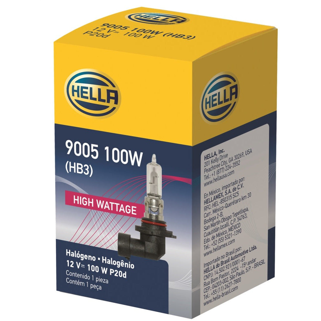 Hella 9005/HB3 12V 100W P20d T4 Halogen Bulb Hella Bulbs