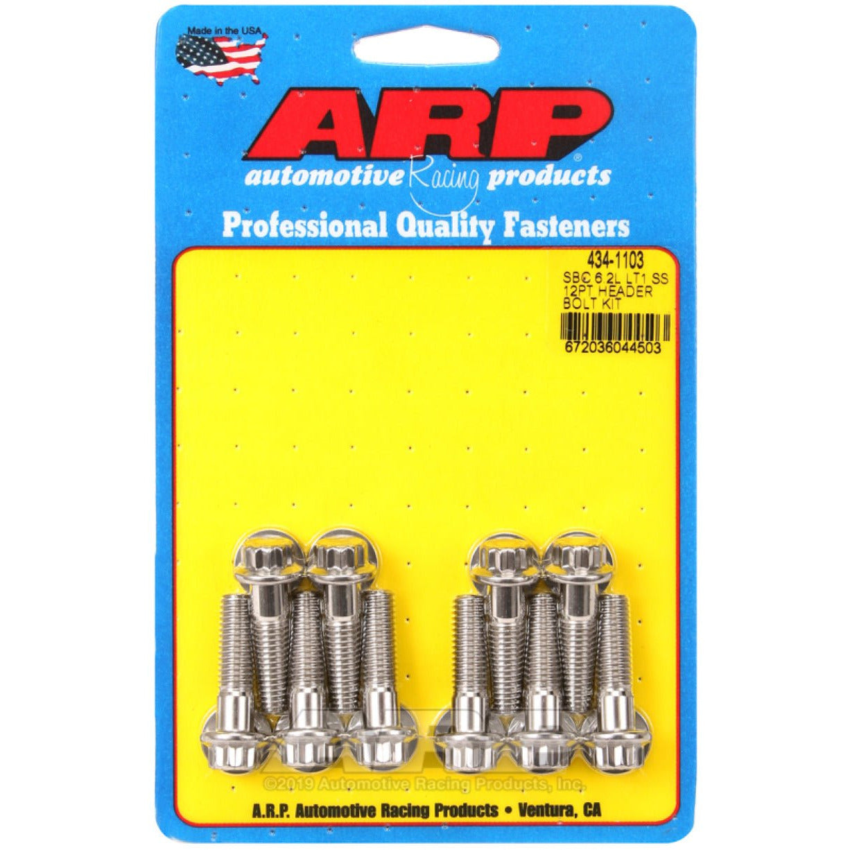 ARP Header Stud Kit SS 12pt Chevy LT1 6.2L Small Block ARP Hardware Kits - Other