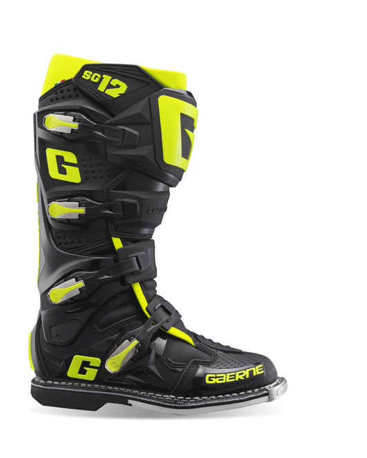 Gaerne SG12 Boot Black/Fluorescent Yellow Size - 14