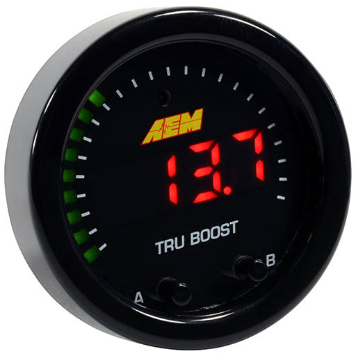 AEM X-Series Tru-Boost Controller Gauge w/ Boost Control Solenoid 80PSIg Internal MAP Sensor AEM Gauges