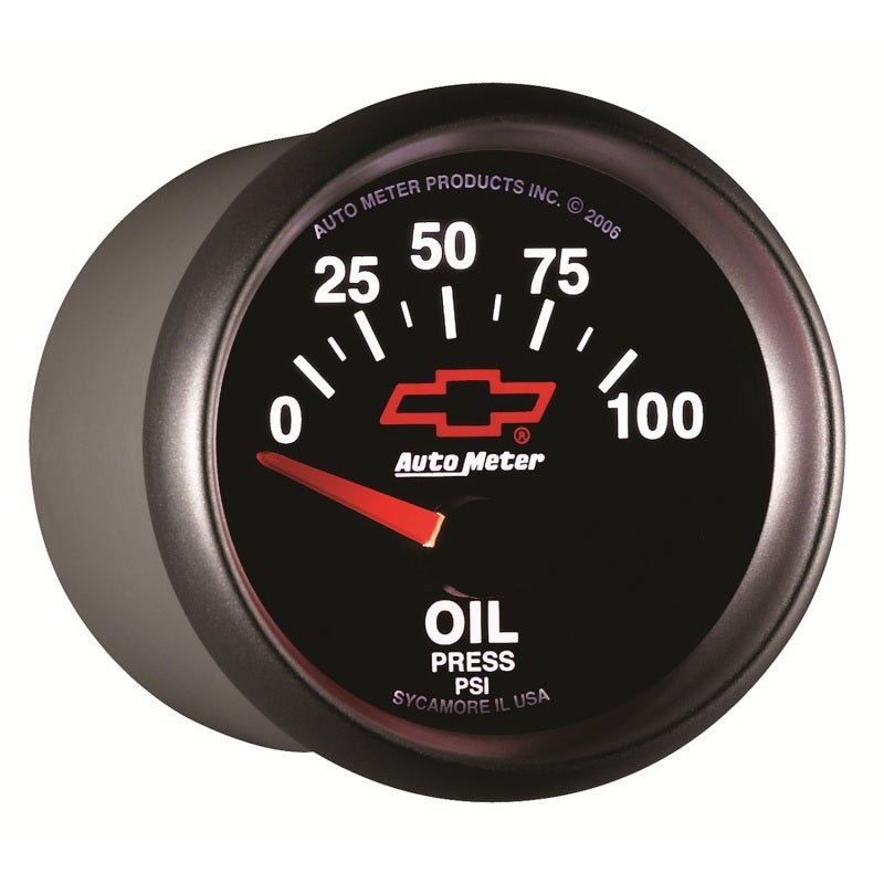 Autometer Oil Pressure 2-1/16, 0-100 PSI - Red Bowtie AutoMeter Gauges