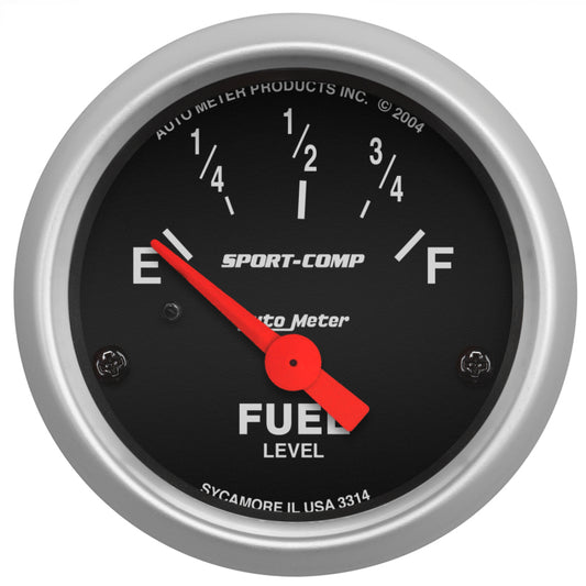 Autometer Sport Comp 52mm Short Sweep Electronic Fuel Level Gauge AutoMeter Gauges