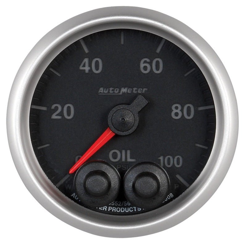 Autometer Elite 52mm Oil Pressure Peak and Warn Gauge w/ Electonic Control AutoMeter Gauges