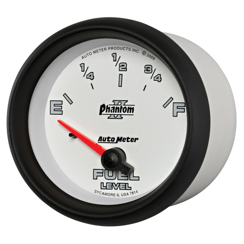 AutoMeter Gauge Fuel Level 2-5/8in. 0 Ohm(e) to 90 Ohm(f) Elec Phantom II AutoMeter Gauges