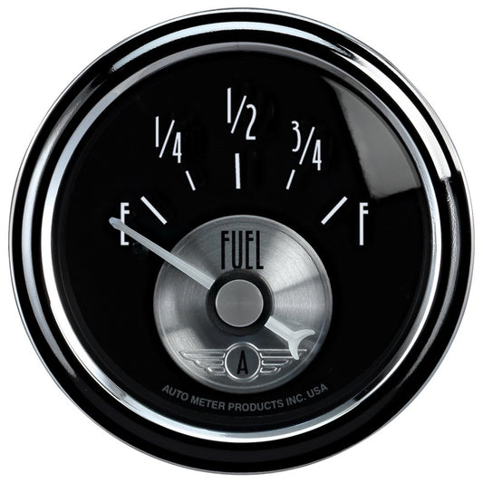 AutoMeter Gauge Fuel Level 2-1/16in. 240 Ohm(e) to 33 Ohm(f) Elec Prestige Blk. Diamond AutoMeter Gauges