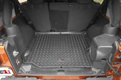 Rugged Ridge Floor Liner Cargo Black 2007-2018 Jeep Wrangler Unlimited JK 4 Dr Rugged Ridge Floor Mats - Rubber