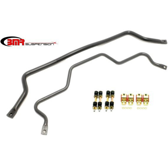 BMR 93-02 F-Body Front (SB001H) & Rear (SB003H) Sway Bar Kit w/ Bushings - Black Hammertone BMR Suspension Sway Bars