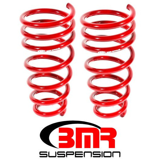 BMR 10-15 5th Gen Camaro V6 Rear Lowering Springs - Red BMR Suspension Lowering Springs