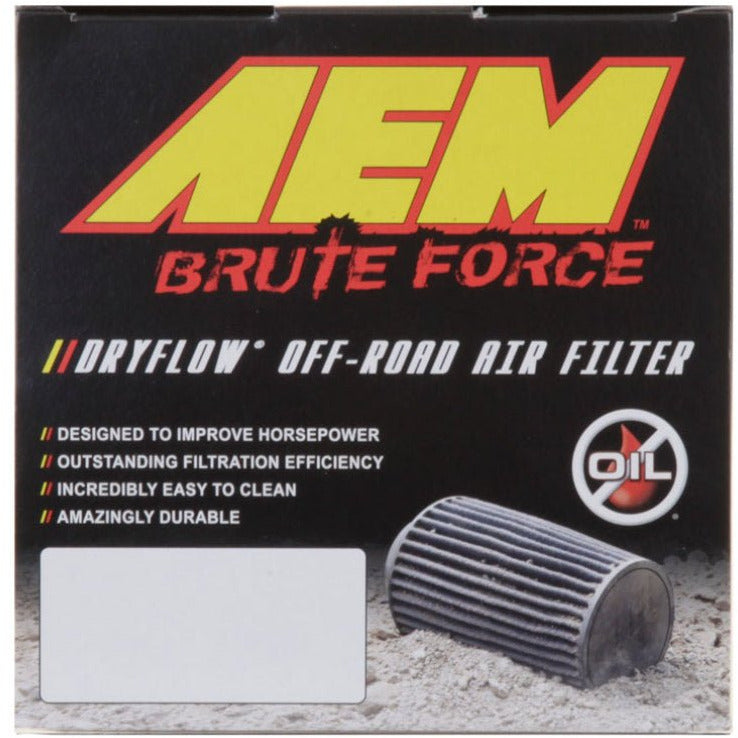 AEM Dryflow 3.25in. X 7in. Round Tapered Air Filter AEM Induction Air Filters - Universal Fit