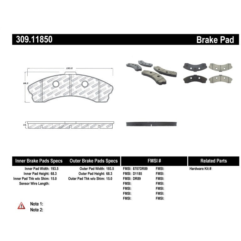 StopTech Performance 06-09 Chevrolet Corvette Z06 Front Brake Pads Stoptech Brake Pads - Performance