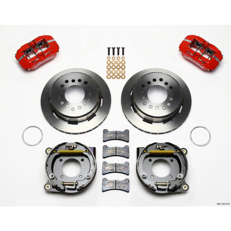 Wilwood Dynapro Low-Profile 11.00in P-Brake Kit - Red BOP Axle 2.75in Bearing 2.75 Offset Wilwood Big Brake Kits