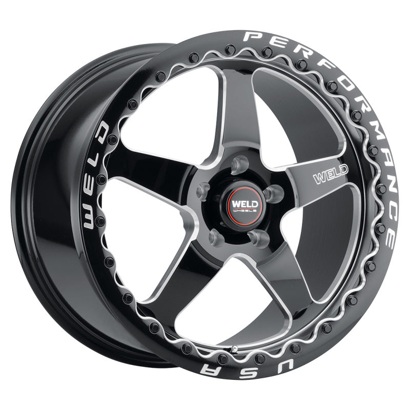 Weld S156 15x10 Ventura 6 Drag 6x139.7 ET38 BS7.00 Gloss BLK MIL DIA 106.1 Weld Wheels - Cast