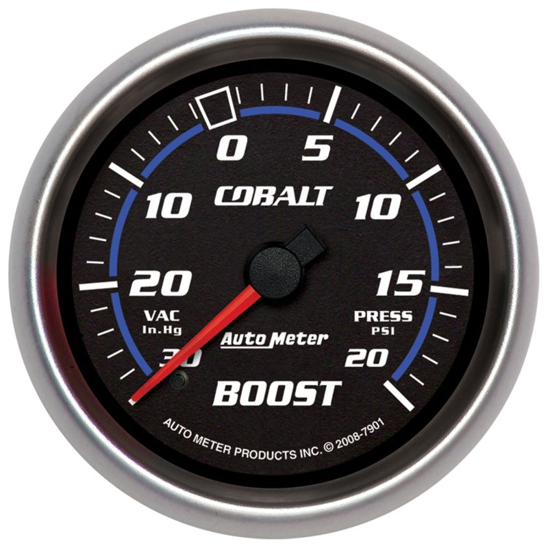 AutoMeter Gauge Vac/Boost 2-5/8in. 30Inhg-20PSI Mechanical Cobalt AutoMeter Gauges