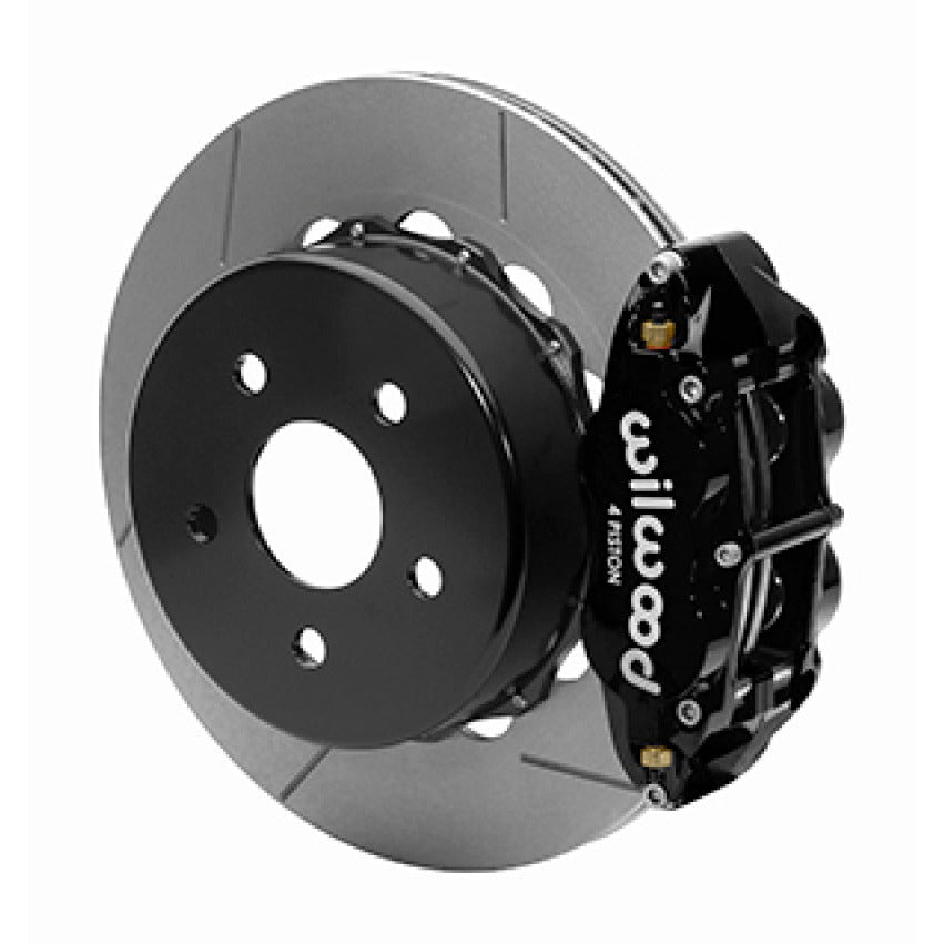 Wilwood 2020+ Jeep Gladiator (JT) Narrow Superlite 4R Rear Slotted Brake Kit 14.00in Black w/ Lines Wilwood Big Brake Kits