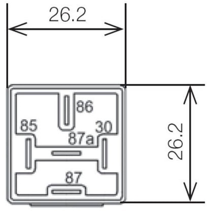 Hella Relay Mini Iso Alt 4 Pole 24V Spst Bkt Hella Light Accessories and Wiring